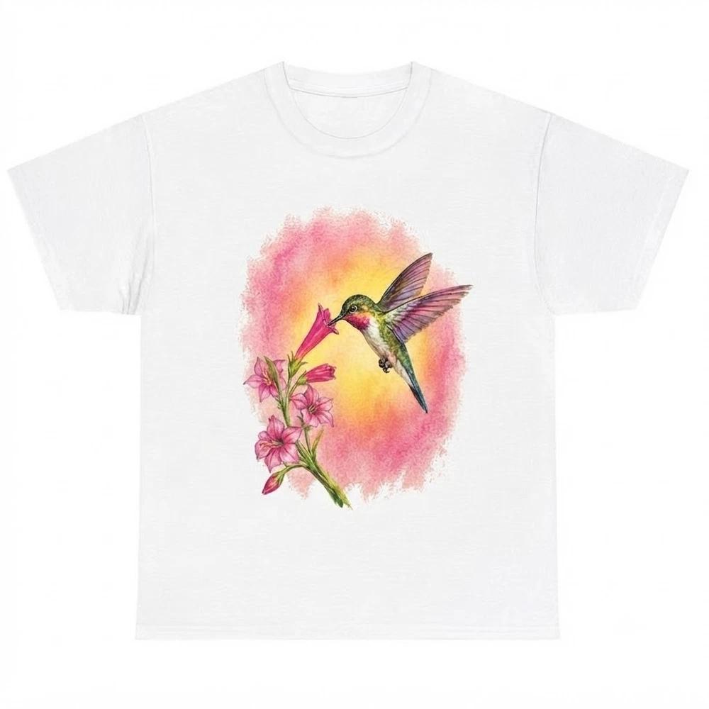 Kolibri Aquarell Naturliebhaber Geschenk Für Freunde Weißes T-Shirt