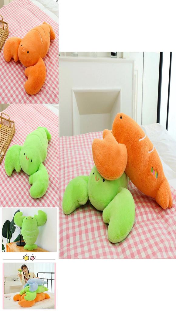 Cute Lobster Plush Toy Cartoon Lobster Stuffed Animal For Kids Soft And Cuddly Home Dcor