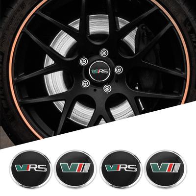 2025 Neu 4 Stück Auto Radnabenkappe Felgenabdeckung Aufkleber Zubehör Für Skoda Yeti Derivati Rapid Scala Vrs A4 A6 A7 2 3 A5 Ka