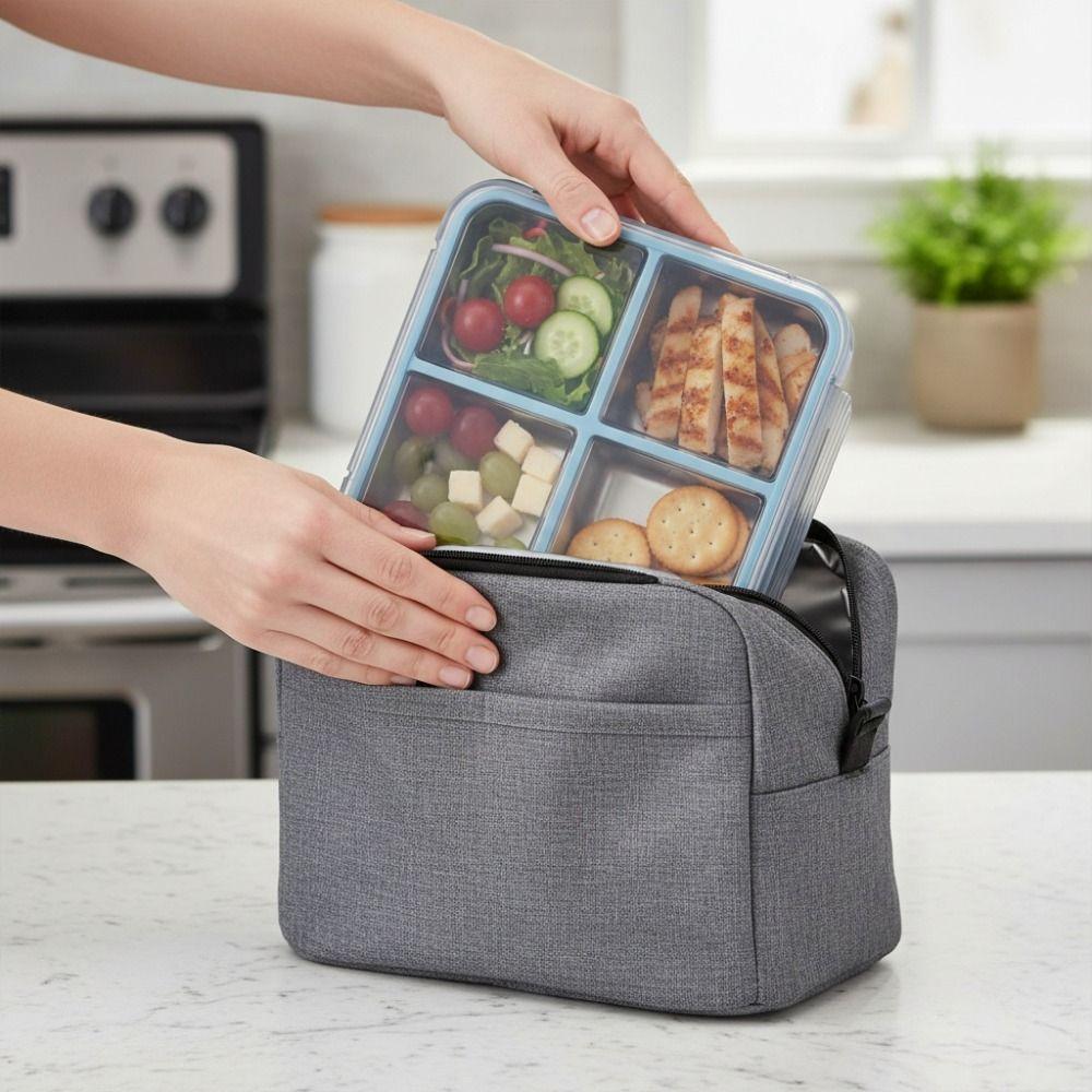 Leak-Proof 4 Grid Lunch Box Square Ice Cube Tray Easy To Clean Snack Box  Kindergarten