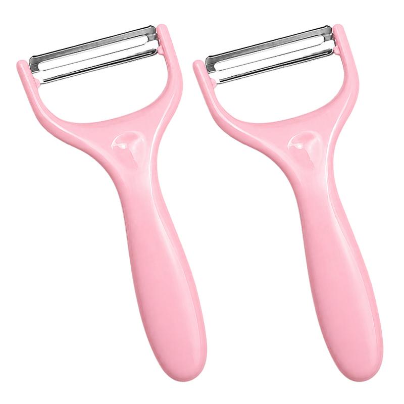 LGRAMER 1/2PCS Fruit Vegetable Peeler Portable Comfort Grip Anti-slip Handle Easy Rinse Sharp for Potato Carrot Cucumber Peeling 3