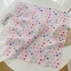 1116 Summer New Cotton and Linen Polka Dot Small Square Scarf Female Korean Version Foreign Style Versatile Scarf Headband Fashion Scarf Silk Scarf