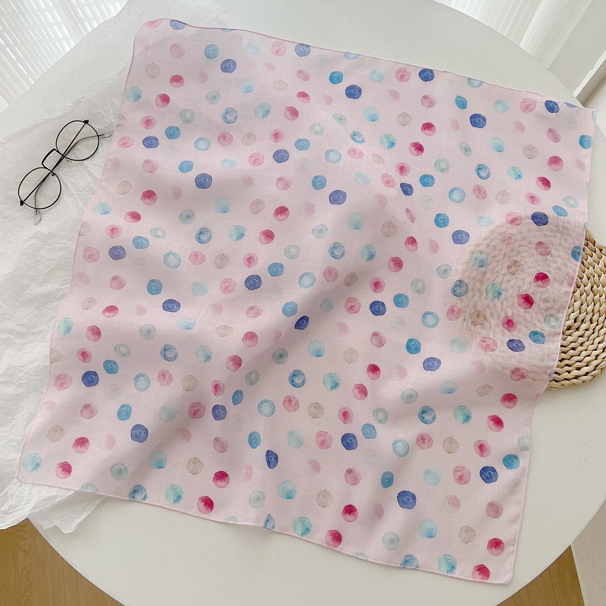 

Летний Хлопково-Льняной Маленький Квадратный Платок в Горошек Женский Иностранный Универсальный Платок Повязка на Голову Шарф Шелковый Шарф 58-58cm