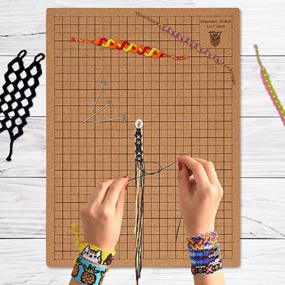Multiple Sizes Macrome Mat Checkerboard Printing Woven Fixed Soft Board  Weaving Rope
