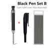 Red Black Blue 2.8mm All Metal Woodworking Automatic Pencil Set with Pen Cover 2B Lead Deep Hole Marking Engineering Drawing Pen