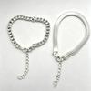 Fashion light luxury double-layer stacked bracelet, titanium steel Cuban chain, snake bone chain, unisex and versatile high-end jewelry