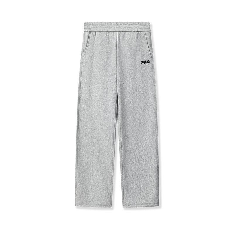 Fila Original Drawstring Womens Fleece Pants Fashion Simple Warm Loose Straight Casual Pants Women Pants Cartier-Flower-Gray F51W549602FMG