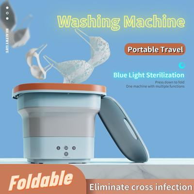 Folding Washing Machine Small Bucket Portable Wash Underwear, Underpants, Socks, Baby Clothes Dehydration Integration
