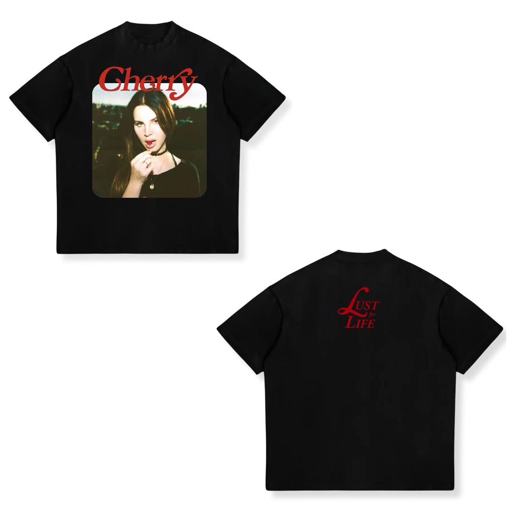 Singer Lana Del Rey Graphic T Shirt Unisex Women Fashion Hip Hop 90s Vintage TShirts Oversized Cotton Casual Tshirt Y2k Streetwear