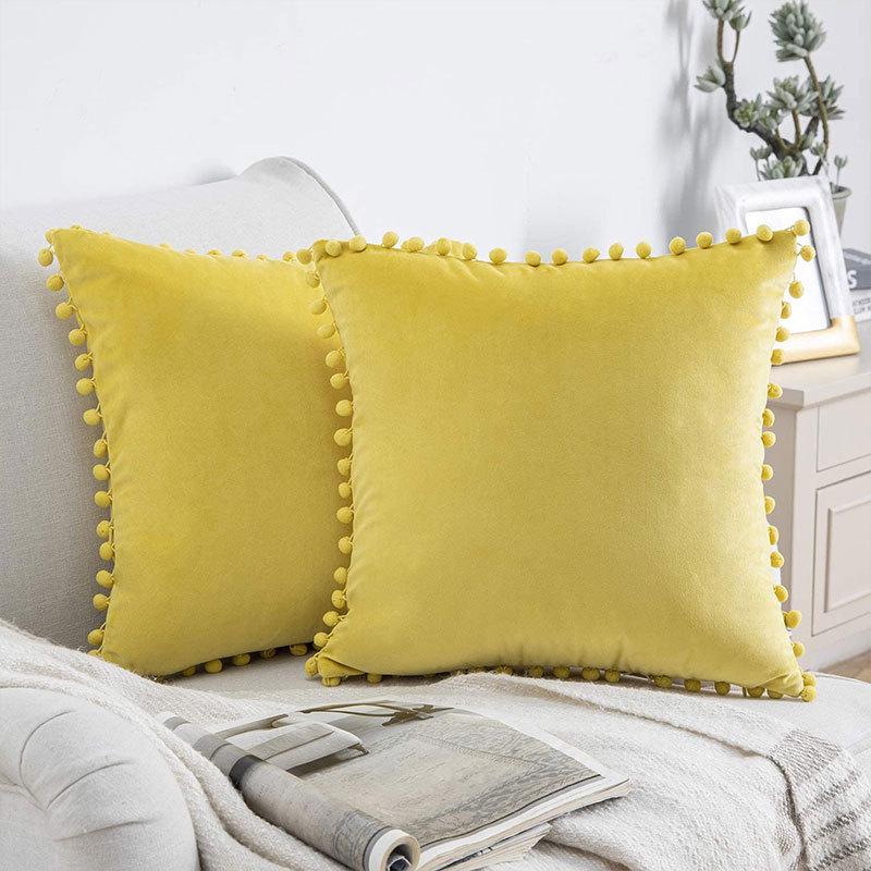 

Наволочка из кружева Nordic Velvet Ball с меховыми вставками 45*45cm Cover Only