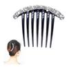 Women's Pearl White Clip Hair Accessory for Kimono/Yukata - Elegant Rhinestone Hair Comb for Formal Occasions, Updos, and Easy Styling (White)