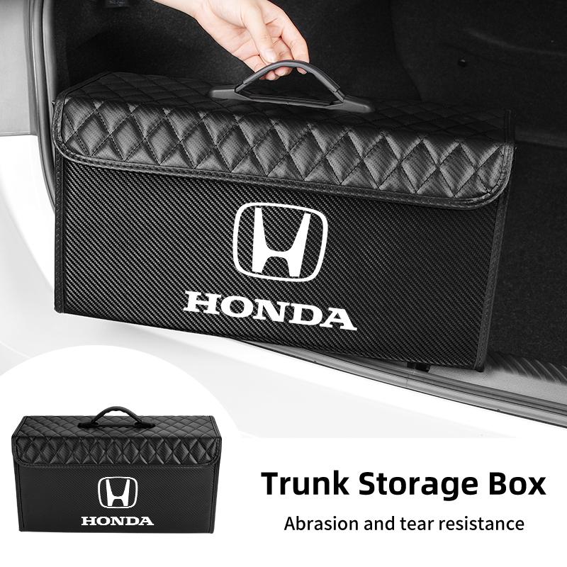 Car Styling Trunk Storage Box Leather Tools Organizer Case For Honda Civic Accord CRV HRV Pilot Fit Odyssey Legend Passport