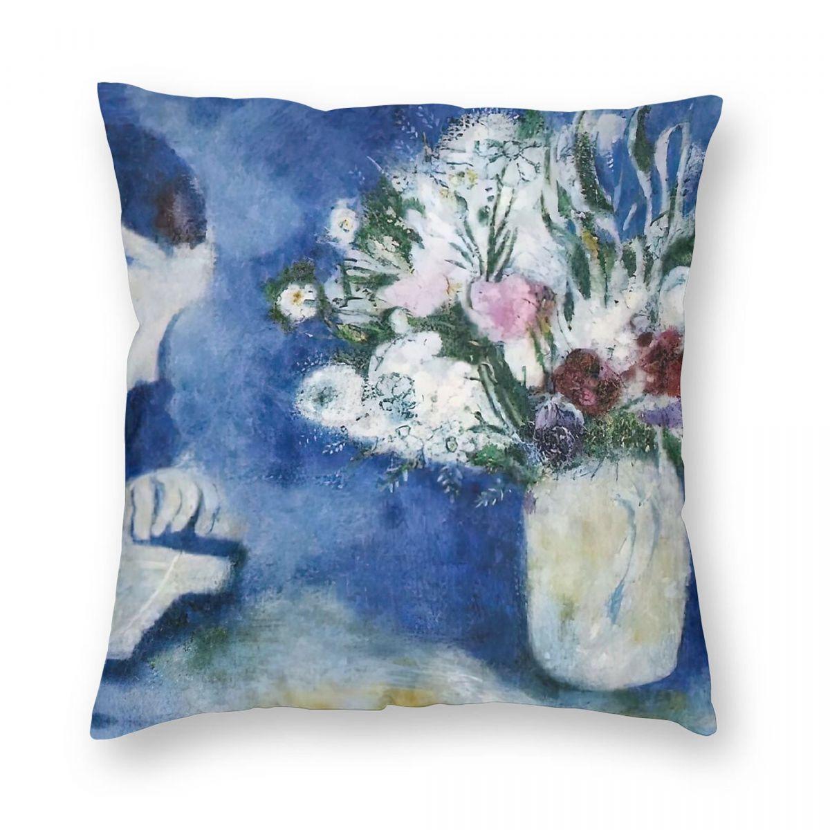 Marc Chagall Surrealism Art Square Pillowcase Polyester Linen Velvet Printed Zip Decor Pillow Case Car Cushion Cover 30x30cm