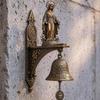 Vintage Jesus Virgin Mary Statue Doorbell Christian Religious Home Decor Bronze Church Gift Inspirational Bible Verse Door Chime