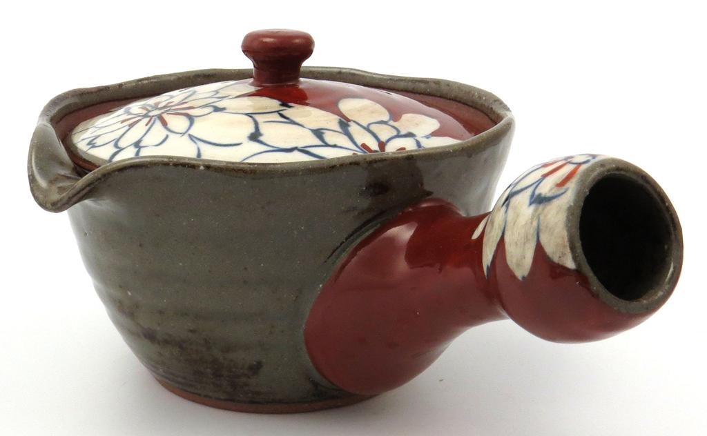 Hasami Ware Fukusho Kiln Dahlia Teapot Powder-glazed Hand-painted