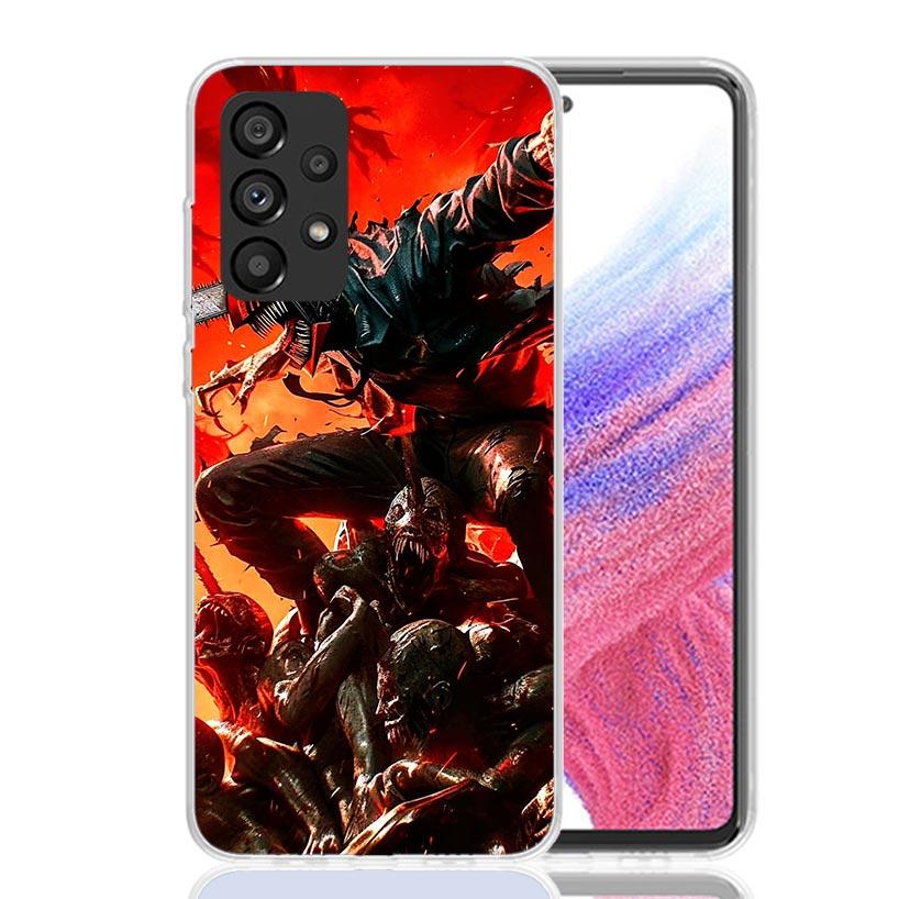 C-Chainsaw Mans Denji Phone Case For Samsung Galaxy A52 A32 A22 A12 A02S A50S A30S A51 A31 AA71 Note 20 Ultra 10 S10 Plus Galaxy