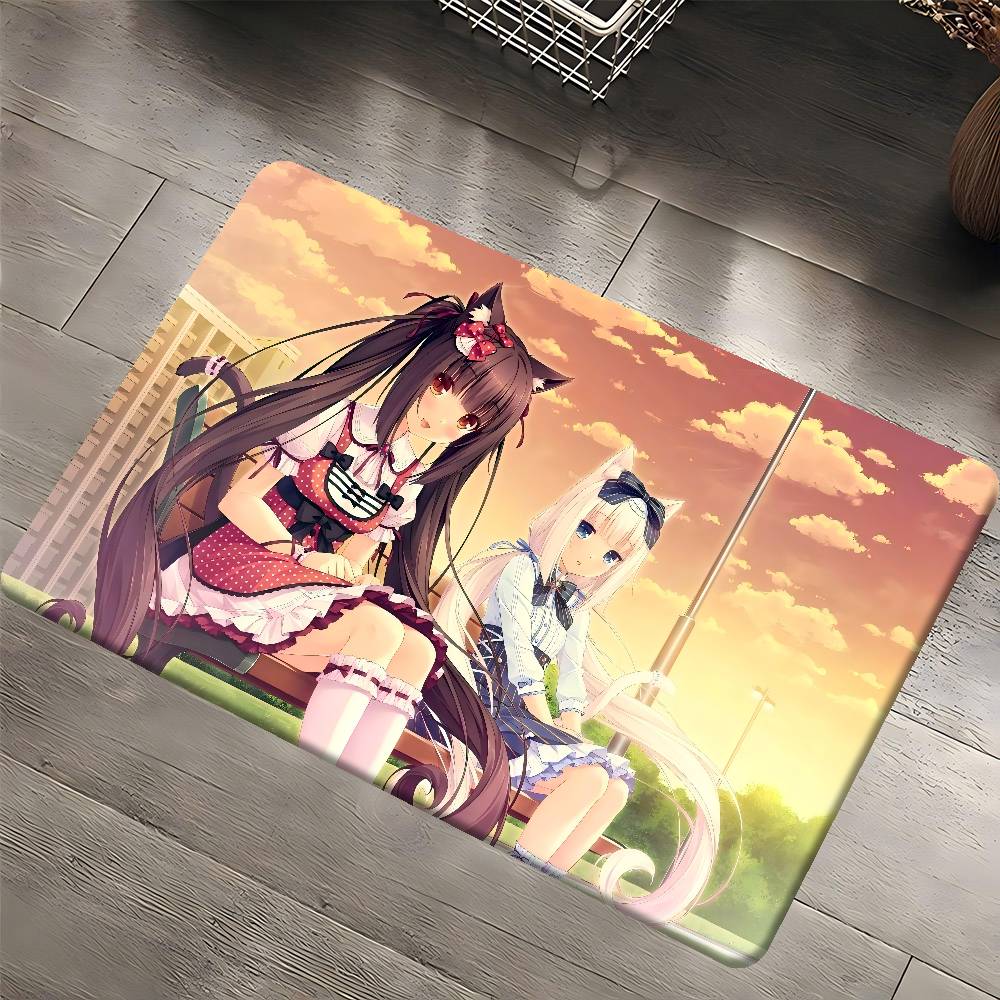 Nekopara Anime Room Mats Retro Multiple Choice Living Room Kitchen Rug Non-Slip Welcome Rug