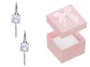 Silver Earrings with Cubic Zirconia Women' Hanging Purple Cubic Zirconia 5mm Silver