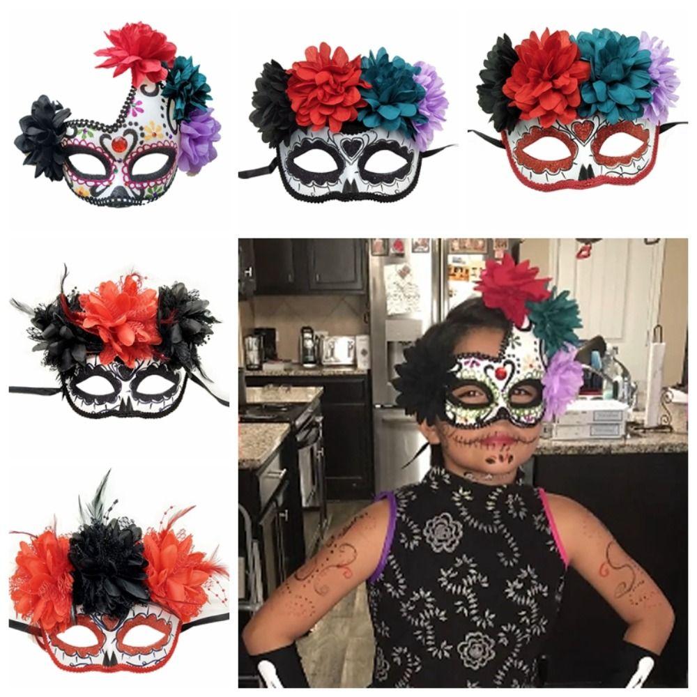 Cosplay Halloween Mask Flowers Flower Wearing Ghost Mask  Halloween Prom