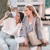 Large Capacity Puffy Laptop Bag Soft Commute Briefcase Fashion Quilted Tote Bag  Travel