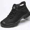 Men's High-Top Waterproof Cotton Sneakers with Warm Velvet Lining for Winter Outdoor Use