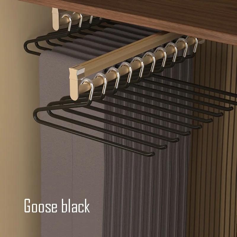 10PCS Goose Type Pants Rack Household Hanger Special Traceless Non-slip Goose Shaped Z Word Short Wardrobe Storage Artifact