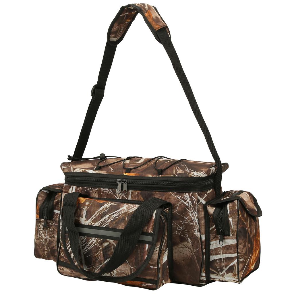 Torba z tkaniny Oxford o dużej pojemności, wielofunkcyjna torba na ramię, kieszenie do przechowywania przynęt wędkarskich