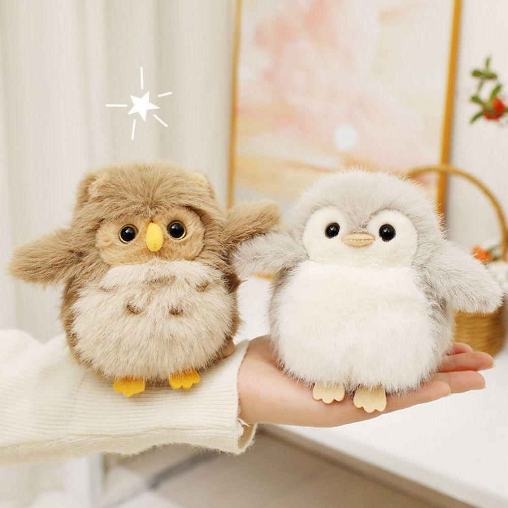 PP Cotton Magnetic Shoulder Standing Owl Doll Fun Doll Pet Bird Stuffed Doll  Birthday Parties
