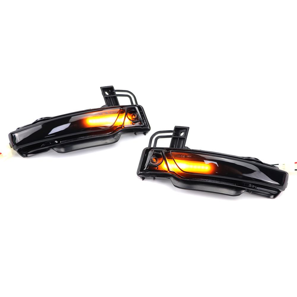 Jeep Grand Cherokee 11-20 Rearview Mirror Yellow Flowing Turn Signal Light Aviation Aluminum