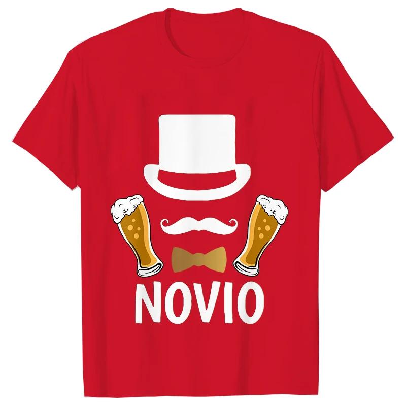 Father's Day Beer Graphic Tops Spanish Single Farewell Bachelor Party T-shirts Evg Future Team Groom Man Wedding Oversized Tees