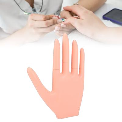 Practice Hand for Acrylic Nails Removable Fingers Nail Art Manicure Training Hand with Nail Tips and Stickers