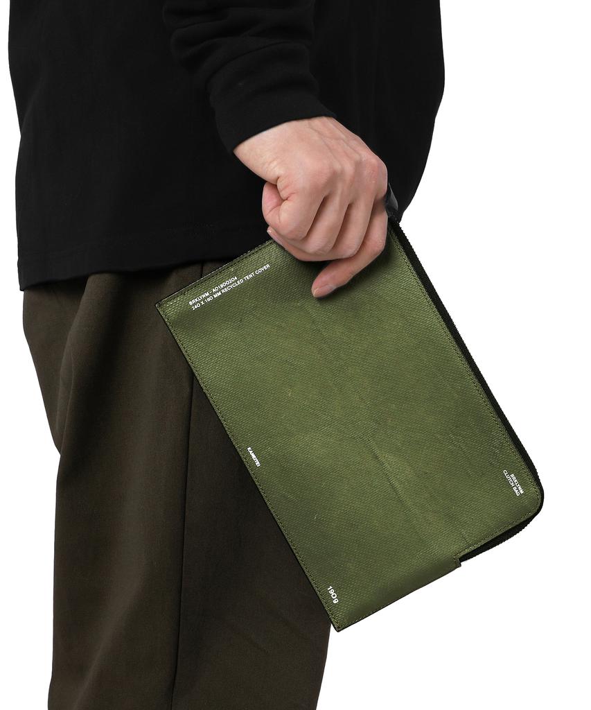 Kaneitei Brooklyn Flat Bag M (Olive Drab) / Upcycled