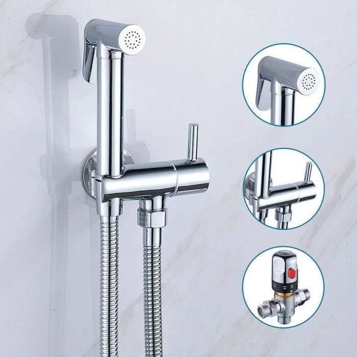 Robinets De Bidet Portable Bidet Set Pour Hygiène Personnelle - Verche Laveuse De Salle De Bain En Cuivre Avec Vanne Thermost[H4619]