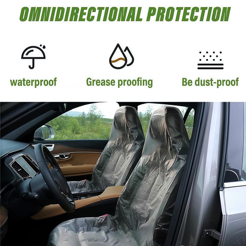 Seat Covers, Car Disposable Universal Plastic Seat Covers for Airplane Seats, Salon Chairs, Restaurant Seats, Bus Seats
