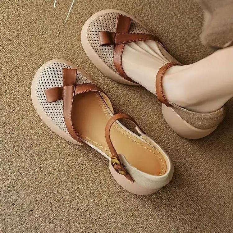 

Fashion Women s Breathable Mesh Flats with Bowknot Cross Straps - Soft Sole Casual Shoes for Summer Outdoor 35