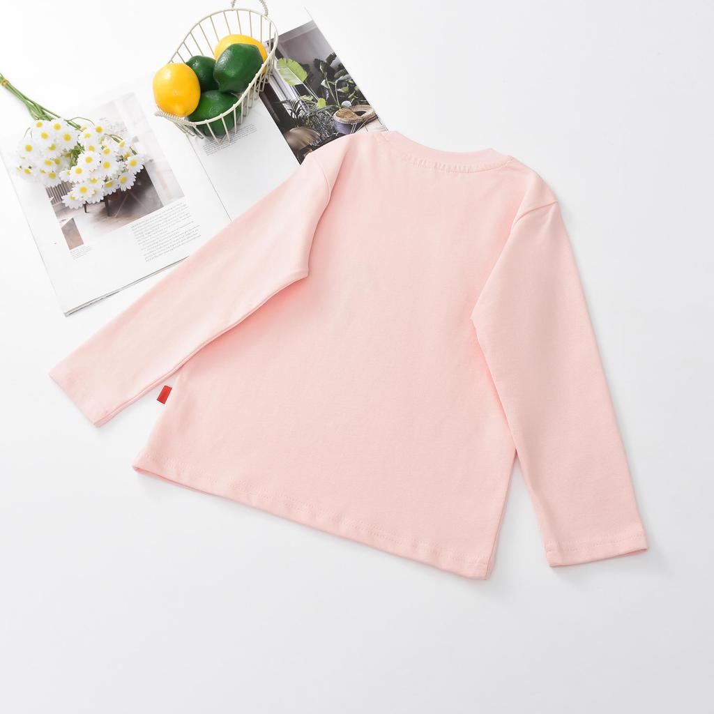 Autumn 2025 Girls' Frog Button Long Sleeve Shirt - New Chinese Style