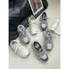 New Silver Casual Shoes Women's Versatile Retro Sneakers 3382