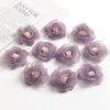 3/5/10Pcs 4cm Yarn Rose Artificial Flowers Head for Home Wedding Decor DIY Bride Hair Wreath Girls Gift Clothing Dress Accessory