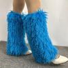 Faux Furs Leg Warmer,Warm Soft Cozy Fuzzy Leg Warmer Boot Cuffs Cover for Women Party Costumes Boot Sleeves Boot Covers