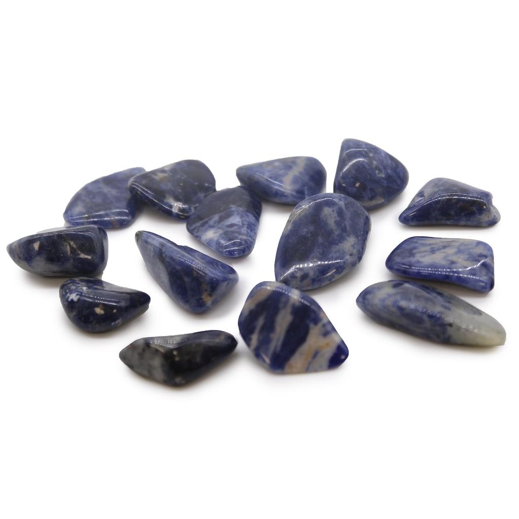 Sodalite Tumbled Stones, 24 Pieces