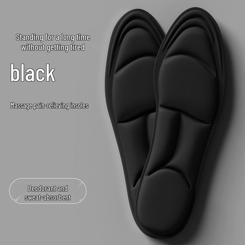 

Summer Thin Antibacterial Sweat-Absorbing Insoles for Men & Women - Comfortable, Breathable, Super Soft for Board & White Shoes, Military Training 35-40, customizable чорний