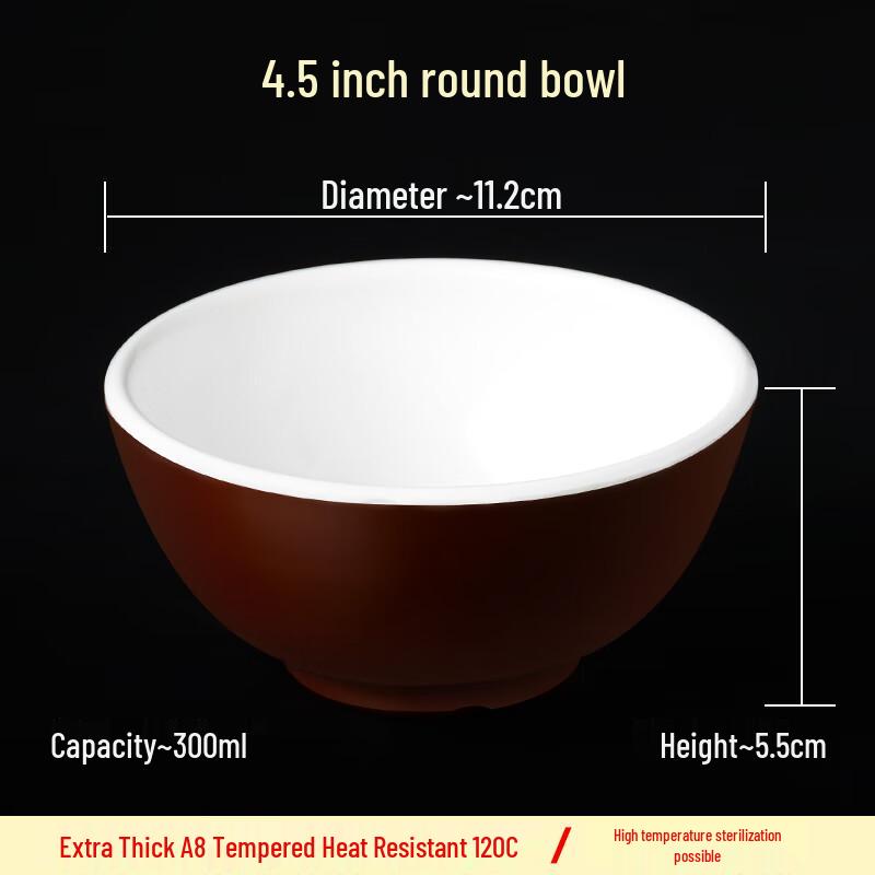 Elegant Melamine Round Serving Bowl