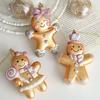 Gingerbread Man Christmas Hanging Decoration Gold Party Atmosphere Decoration  Gift