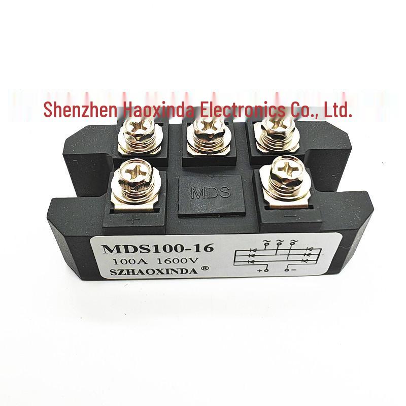 

MDS100A1600V Three-Phase Rectifier Bridge Module with Copper Baseplate for Motors