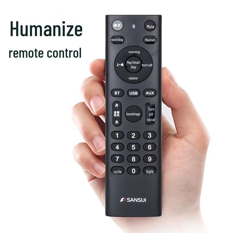 SANSUI E08 Portable Karaoke Speaker with Dual Microphones CN plug (adapter included)