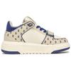 MLB Chunky Liner Basic Mid Top Skateboard Shoes Unisex Brown White Blue 3ASXLM13N-43BGL