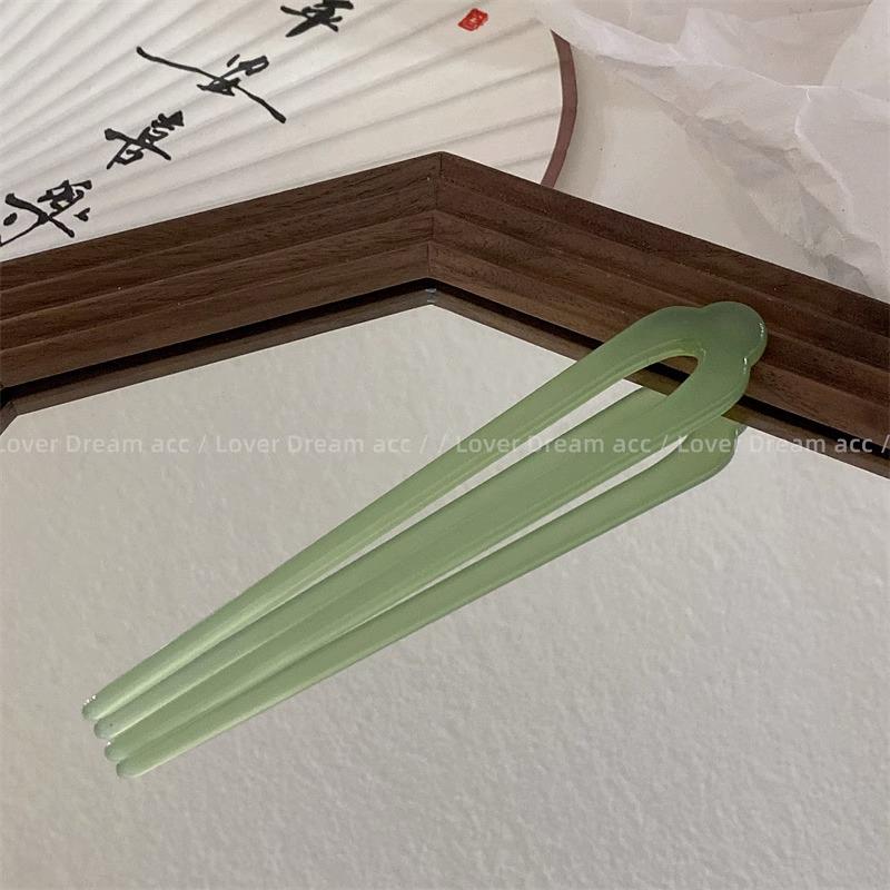 Vintage Hanfu U-Shaped Acrylic Hairpins for Versatile Updo Hairstyles