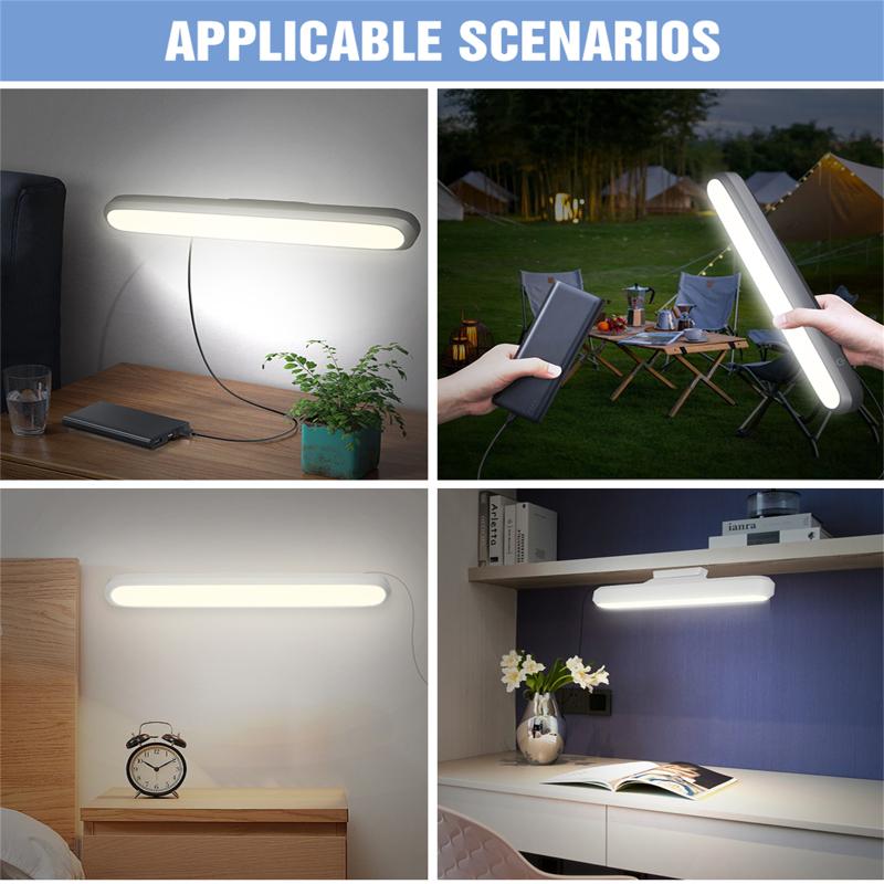 LED Bordlampe 3 Farger Justerbar Vinkel Øyebeskyttende Fjernkontroll Tidsstyring Leselampe Skrivebord