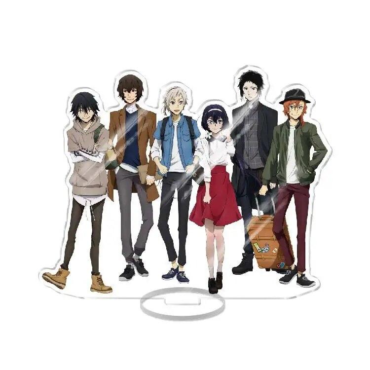 New Bungo Stray Dogs Anime Figure Acrylic Stand Model Toy Dazai Osamu Nakahara Chuuya Ryunosuke New Year Desk Decor Collect Gift