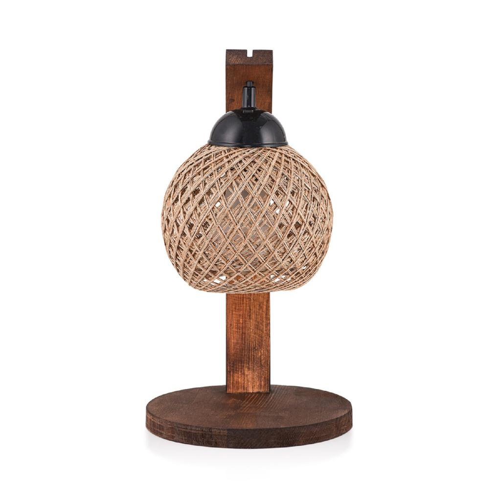 Violetter Lampenschirm aus getrommeltem Jutebraun Ipaj-56